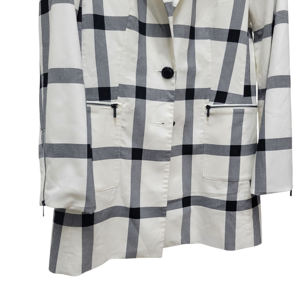 Karl Lagerfeld Women's Windowpane Plaid Blazer Size 8 Excellent Condition - Picture 7 of 12